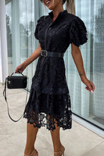 Load image into Gallery viewer, Spring Lace Dress Loose Vacation Belt Dress Women
