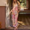 Spring Summer Sleeveless Vest Pants Printing Vacation Pocket Two Piece Set for Women