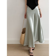 Load image into Gallery viewer, Satin Skirt Summer Texture High Waist Slimming Fishtail Skirt
