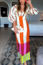 Load image into Gallery viewer, Spring Summer Positioning Printing Linen Dress Casual Vacation Loose Dress
