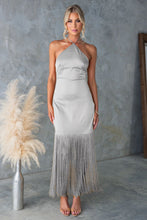 Load image into Gallery viewer, Summer Solid Color off Shoulder Tassel Skinny Sheath Dress Women
