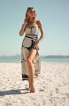 Load image into Gallery viewer, Summer Sexy Shell Printing Tube Top Backless Split Skirt Two Piece Sets
