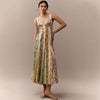 Spring Summer Suspender Linen Printing Dress Loose Vacation Dress