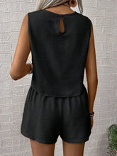 Load image into Gallery viewer, Cotton &amp; Linen Sleeveless Top With Shorts Set
