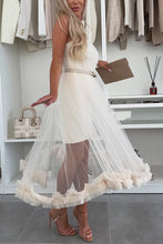 Load image into Gallery viewer, Spring Summer Wrapped Chest Mesh Large Swing Dress Casual Loose Vacation Dress
