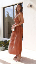 Load image into Gallery viewer, Year Sexy Halter Backless Sexy Lacing Suit Pleated Set
