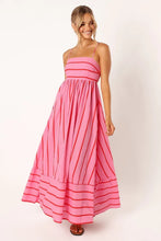 Load image into Gallery viewer, Watermelon Red Striped Dress
