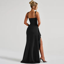Load image into Gallery viewer, Evening Backless High Slit Dress
