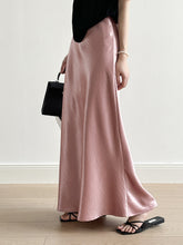 Load image into Gallery viewer, Satin Skirt Summer Texture High Waist Slimming Fishtail Skirt
