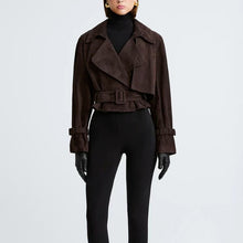 Load image into Gallery viewer, Personalized Street Coat Women Autumn Trendy Collared Retro Slim Short Coat
