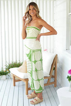 Load image into Gallery viewer, Summer Sexy Shell Printing Tube Top Backless Split Skirt Two Piece Sets
