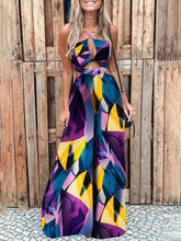 Load image into Gallery viewer, Women&#39;s Irregular Printed Sling Jumpsuit
