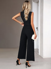 Load image into Gallery viewer, New women&#39;s elegant V-neck tie commuter sleeveless jumpsuit
