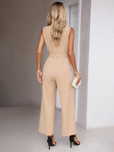 Load image into Gallery viewer, New women&#39;s elegant V-neck tie commuter sleeveless jumpsuit
