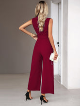 Load image into Gallery viewer, New women&#39;s elegant V-neck tie commuter sleeveless jumpsuit
