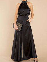 Load image into Gallery viewer, Women&#39;s new off-the-shoulder high-waist jumpsuit wide-leg trousers
