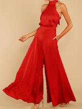 Load image into Gallery viewer, Women&#39;s new off-the-shoulder high-waist jumpsuit wide-leg trousers
