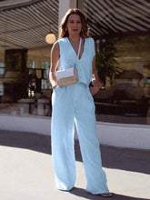 Load image into Gallery viewer, New casual and fashionable sleeveless vest, vest and trousers two-piece set

