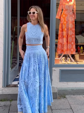 Load image into Gallery viewer, New Sleeveless Long Dress Pocket Suit Casual Vacation Two-piece Set
