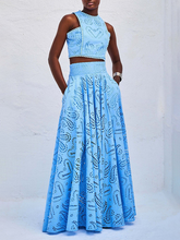 Load image into Gallery viewer, New Sleeveless Long Dress Pocket Suit Casual Vacation Two-piece Set
