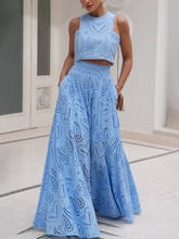 Load image into Gallery viewer, New Sleeveless Long Dress Pocket Suit Casual Vacation Two-piece Set
