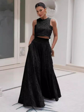 Load image into Gallery viewer, New Sleeveless Long Dress Pocket Suit Casual Vacation Two-piece Set
