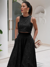 Load image into Gallery viewer, New Sleeveless Long Dress Pocket Suit Casual Vacation Two-piece Set
