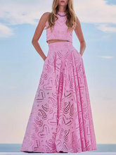 Load image into Gallery viewer, New Sleeveless Long Dress Pocket Suit Casual Vacation Two-piece Set
