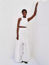 Load image into Gallery viewer, New Sleeveless Long Dress Pocket Suit Casual Vacation Two-piece Set
