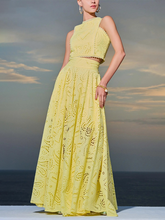 Load image into Gallery viewer, New Sleeveless Long Dress Pocket Suit Casual Vacation Two-piece Set
