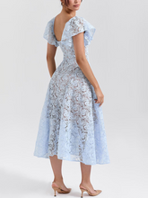 Load image into Gallery viewer, Lace Ruffle Sleeve Dresses
