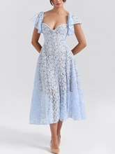 Load image into Gallery viewer, Lace Ruffle Sleeve Dresses
