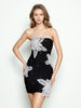 Women's Tube Top Beaded Flower Dress