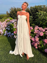 Load image into Gallery viewer, French Romantic Lace Tube Top Halter Dress
