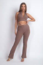 Load image into Gallery viewer, Knit Halter Top And Pants Set
