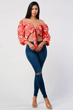 Load image into Gallery viewer, Coral Floral Top - soleilfashion
